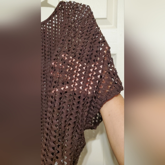 Zara Brown Batwing Coverup. Size M - Picture 4 of 11